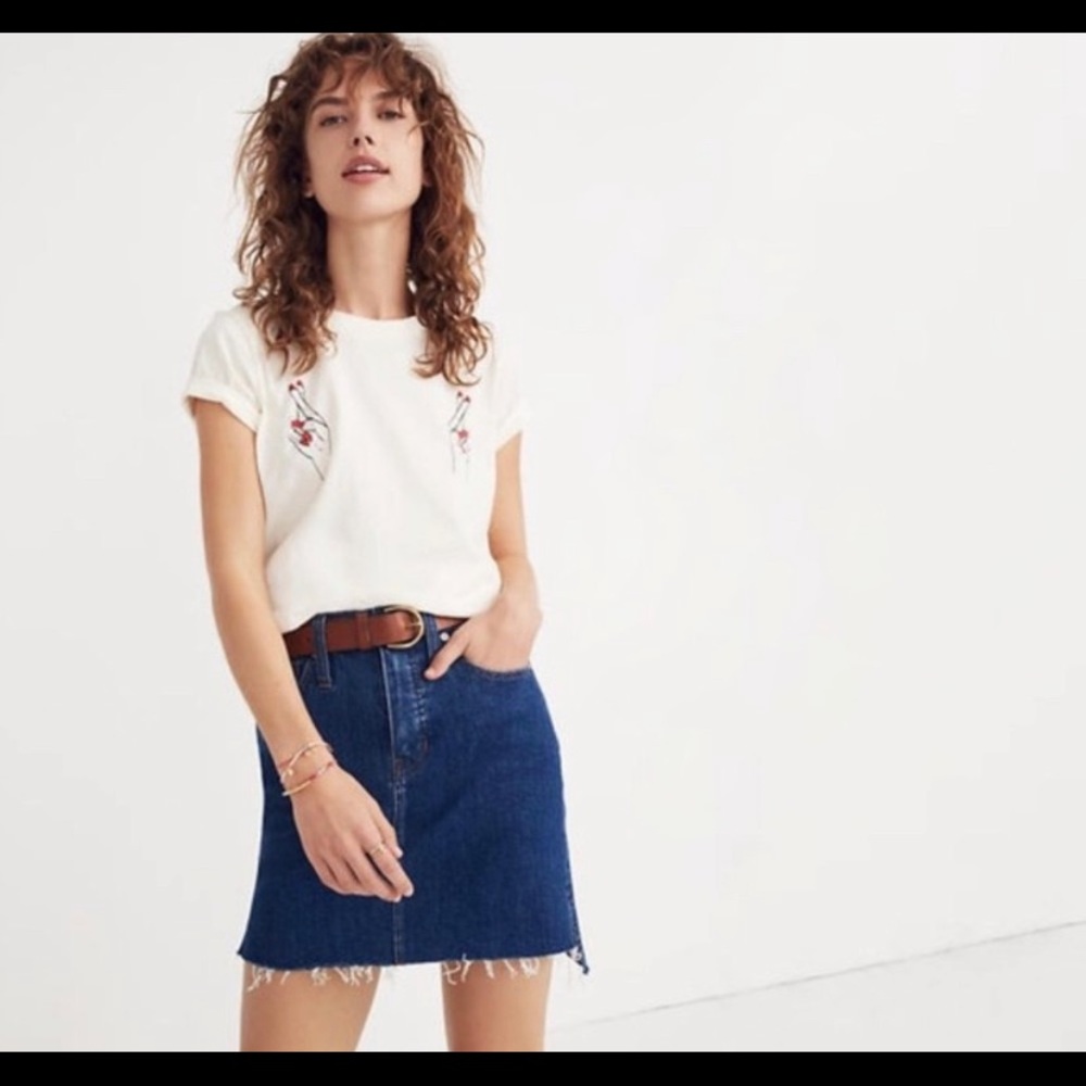 Madewell denim skirt